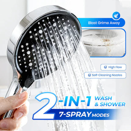 🔥Limited-Time 50% OFF🔥🚿 High-Pressure Adjustable Rainfall Shower Head – 360° Tilt, Easy Clean Surface, Compatibility with Standard Shower Hoses 💧