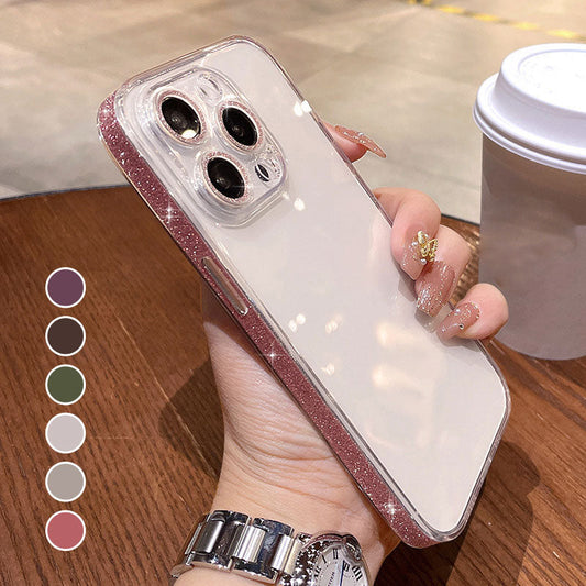 🔥Glossy transparent iPhone case with side camera protection