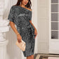 💗Limited-Time Free Ship💗 Women's One Shoulder Sequin Sparkling Party Club Dress