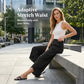 👖50% OFF NOW!✨Vintage Asymmetrical Elastic Waist Pockets Pants – Unique Design, Comfortable Fit & Functional Style🌸