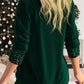 🎁Last Day Sale 50% OFF🎄Sequin Loose Smocked Fake Two-Piece Top