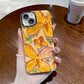 Oil Painting Flower iPhone Case with Lens Protector Film