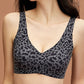 Leopard print Hot Sale🔥10,000+ Sold This Week💕 Jelly Wireless Womens Comfortable Wireless Bras Push Up Bralettes Seamless Tshirts Bras Deep V Everyday Bras