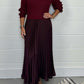 💖LAST DAY PROMOTION - 50%OFF 💖 Women's Solid Color Long Sleeve Jumper & Pleated Bottom Dress