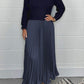 💖LAST DAY PROMOTION - 50%OFF 💖 Women's Solid Color Long Sleeve Jumper & Pleated Bottom Dress