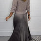 💖LAST DAY PROMOTION - 50%OFF 💖 Women's Solid Color Long Sleeve Jumper & Pleated Bottom Dress