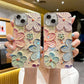 Oil Painting Flower iPhone Case with Lens Protector Film