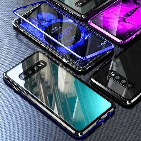 High Definition Magnetic Tempered Glass Double-sided Phone Case For Samsung