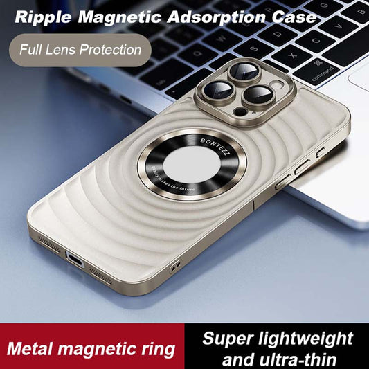 3D Round Ripple Shockproof Magnetic Phone Case