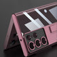 Transparent Plating Bracket Case Cover For Samsung Galaxy S23