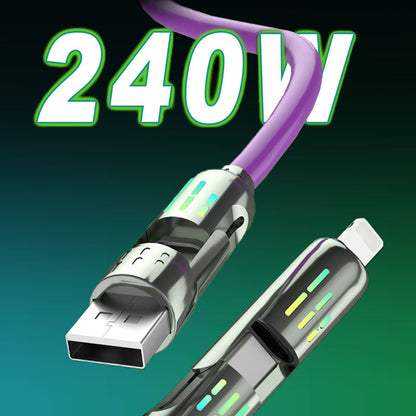 💥4-in-1 High-Speed Transfer Fast Charging Cable