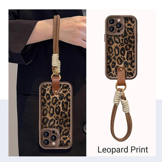 🎅Christmas Specials 🎁🎄Leopard Print Case for iPhone with Lanyard