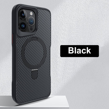 🔥Limited Time 50% OFF🔥Carbon Fiber Texture Phone Case with Magnetic Ring Stand for iPhone Series