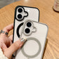 Shockproof Transparent Phone Case with Silicone Frame & Magnetic Ring