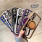 Transparent Magnetic Phone Case with Rotating Stand for iPhone 16-13 Series