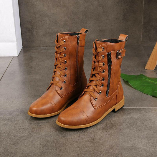 🔥Last Day Special Price🔥🍂Women's Round Toe Side Zipper Boots