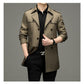 🎁Limited Sale 50% OFF🎁 Essential For Businessmen👔 Men's Double Breasted Windbreaker Jacket（The more you buy, the higher the discount）