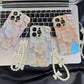 Blu-ray Oil Painting Flower Phone Case