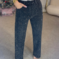 🔥 LAST DAY PROMOTION - 50%OFF 🔥Straight leg jeans with rhinestones