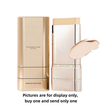 🏆Flash Sale⚡2 in 1 Foundation Stick with Brush, Multi-use Double Head Foundations Make up Sticks for All Skin Types