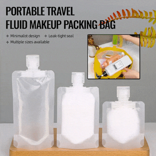 🌷SUMMER HOT DEAL ‑ 50 % OFF!  🛍️ Portable Travel Fluid Makeup Packing Bag(10 Pcs）