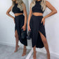 🌸New Arrival 50% OFF💖 Slim Sleeveless Top & Irregular Midi Skirt Set