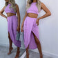 🌸New Arrival 50% OFF💖 Slim Sleeveless Top & Irregular Midi Skirt Set