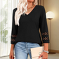 💥Last Day Special Sale 49% OFF💝2025 New Womens 3/4 Length Sleeve Tops Trendy V Neck T Shirts