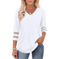 💥Last Day Special Sale 49% OFF💝2025 New Womens 3/4 Length Sleeve Tops Trendy V Neck T Shirts
