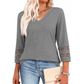 💥Last Day Special Sale 49% OFF💝2025 New Womens 3/4 Length Sleeve Tops Trendy V Neck T Shirts