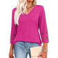 💥Last Day Special Sale 49% OFF💝2025 New Womens 3/4 Length Sleeve Tops Trendy V Neck T Shirts