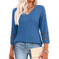 💥Last Day Special Sale 49% OFF💝2025 New Womens 3/4 Length Sleeve Tops Trendy V Neck T Shirts