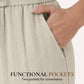 🔥LAST DAY SALE - 50% OFF🎁Lightweight Summer Linen Pants Solid Color Drawstring Casual Pants - Breathable & Skin-Friendly