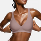 Leopard print Hot Sale🔥10,000+ Sold This Week💕 Jelly Wireless Womens Comfortable Wireless Bras Push Up Bralettes Seamless Tshirts Bras Deep V Everyday Bras