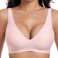Leopard print Hot Sale🔥10,000+ Sold This Week💕 Jelly Wireless Womens Comfortable Wireless Bras Push Up Bralettes Seamless Tshirts Bras Deep V Everyday Bras
