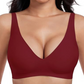 Leopard print Hot Sale🔥10,000+ Sold This Week💕 Jelly Wireless Womens Comfortable Wireless Bras Push Up Bralettes Seamless Tshirts Bras Deep V Everyday Bras