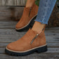 💗Limited-Time Free Ship💗✨Women's Round-Toe Ankle Boots with Side Zipper