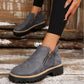 💗Limited-Time Free Ship💗✨Women's Round-Toe Ankle Boots with Side Zipper
