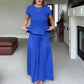 🍂Autumn Sales 50% OFF🔥Women’s Pleated Top & Wide-Leg Pants Set