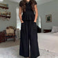 🍂Autumn Sales 50% OFF🔥Women’s Pleated Top & Wide-Leg Pants Set