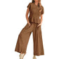 🍂Autumn Sales 50% OFF🔥Women’s Pleated Top & Wide-Leg Pants Set