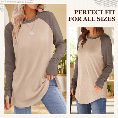 ⏰Hot Sale-50% Off🌼Women's Casual Long Sleeve Round Neck Top