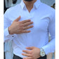 ✨2025 Hot Sale⌛🔥Men's Casual Slim Fit Solid Color Shirt