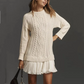 💗LAST DAY -50% OFF💗Women's Cable-Knit Mini Sweater Dress