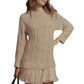 💗LAST DAY -50% OFF💗Women's Cable-Knit Mini Sweater Dress
