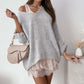 💗LAST DAY - PROMOTION💗Women's Cozy Loose V-Neck Pullover Sweater