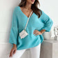 💗LAST DAY - PROMOTION💗Women's Cozy Loose V-Neck Pullover Sweater