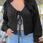 💗Limited Time Free Shipping💗Women’s Casual Knitted Drawstring Open Front Coat