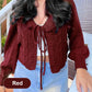 💗Limited Time Free Shipping💗Women’s Casual Knitted Drawstring Open Front Coat