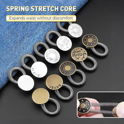 🔥 LAST DAY PROMOTION - 50%OFF 🔥👖👖Spring-Loaded Metal Waist Extender Button for Jeans